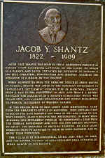 Jacob Y. Shantz Memorial Plaque (55 Kb): Mennonite Archives of Ontario (1992 - 4.1)